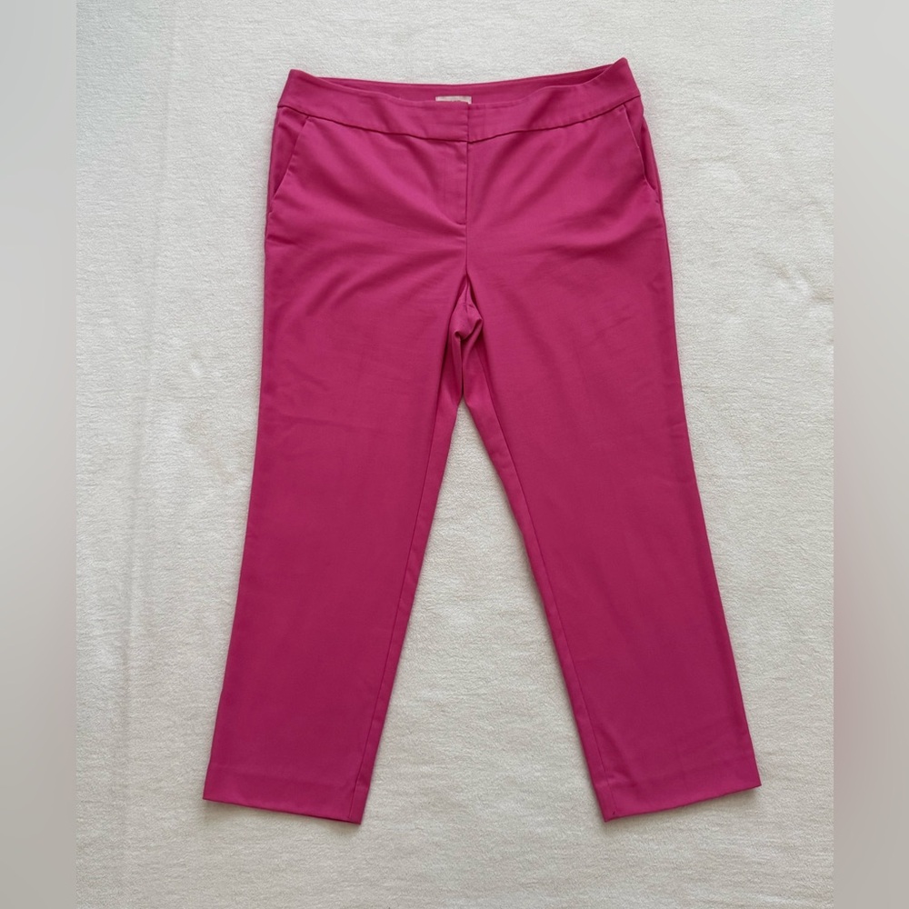 LOFT Pink Cropped Ankle Pants